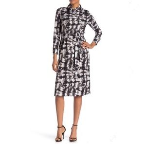 NWT Alexia Admor Tie-Dyed Button-Front Shirtdress